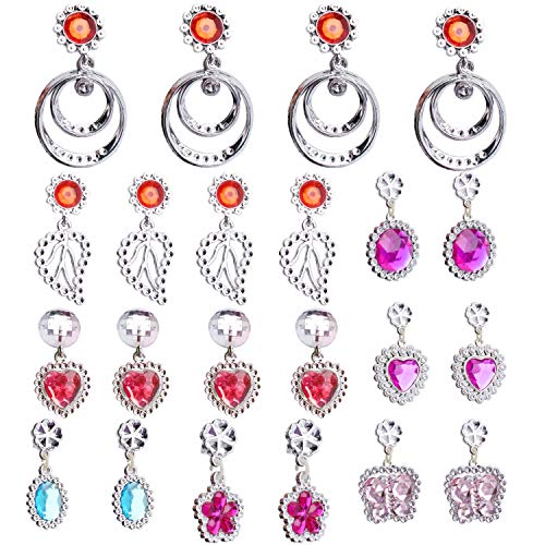 image for Hicdaw 70 Pcs Princess Pretend Jewelry Toy Princess Tiara Girls Dress 