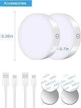 WILLED 3000K Dimmable Tap Light 2 Pack USB Rechargeable Magnetic view 2