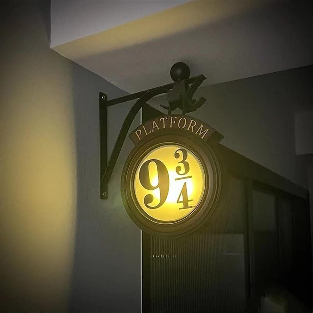 Photo 1 of Gantanmo Vintage Platform 9 3/4 Night Light,Hanging 9 ¾ Night Light, Home Decor Sign Lights Decoration, Gift for Fans (RGB Remote)