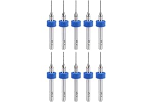 uxcell PCB Drill Bits 0.9mm Tungsten Carbide Rotary Tool Jewelry CNC Engraving Print Circuit Board Micro Drill Bits 1/8 Inch Shank 10 Pcs