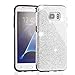 MEKO Galaxy S7 Edge Case, Shiny Sparkle Glitter Bling Case - Built-in Glitter Premium Firm Rubber Case [Scratch Resistant] for Samsung Galaxy S7 Edge- (Silver)