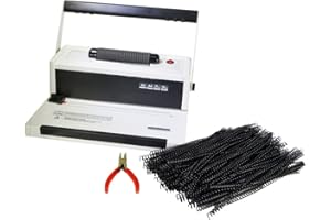 PrintFinish S20 Coil Punch & Binding Machine - with Electric Coil Inserter - Professionally Bind Presentations and Office Doc