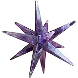 Healing Crystals Reiki Energy Charged Amethyst Stone 12 Point Crystal Merkaba Star Geometry Star With Gift pouchBy Mangalam House