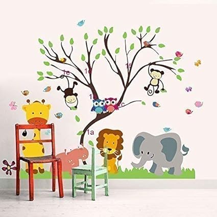 Walplus 150x120 Cm Wall Stickers Monkey Animal Forest Tree Images, Photos, Reviews