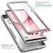 i-Blason Case Designed for Galaxy Note 8, Magma Series Built-in Screen Protective Clear Back Cover with Holster Heavy Duty Belt Clip Shell (Rosegold)