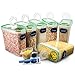 Fungun Cereal Container Set, 4L Airtight Cereal Storage Containers, Large 6 Pack Kitchen Storage Containers with Lids for Cereal, Flour, Sugar & Leakproof, BPA Free (16.9 Cup 135.2oz)