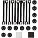 Cable Management by NeetGeek | 24 Piece Cable Organizer | Adhesive Cable Clips and Reusable Zip Ties