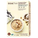 thinkThin Protein & Fiber Hot Oatmeal, Madagascar Vanilla, Almonds and Pecans, 6 ct 1.76 oz (300 g)