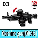 MK46 Light Machine Gun (Black) - Custom Minifigure Piece