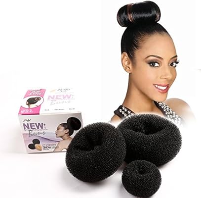 Easy Diy Hair Donut Bun Maker Black For Women Girls Kids Chignon