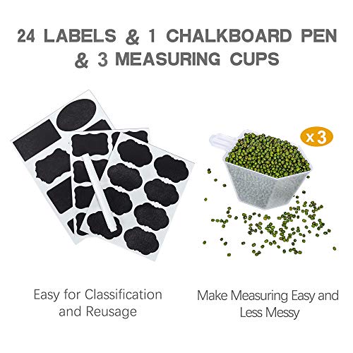 PANTRYSTAR Large Food Storage Containers with Lids Airtight 5.2L /176Oz