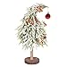 VGIA 17 inch Mini Artificial Christmas Tree Uniquely Shaped Spray Snow Christmas Tree with a Bell Tabletop Christmas Tree