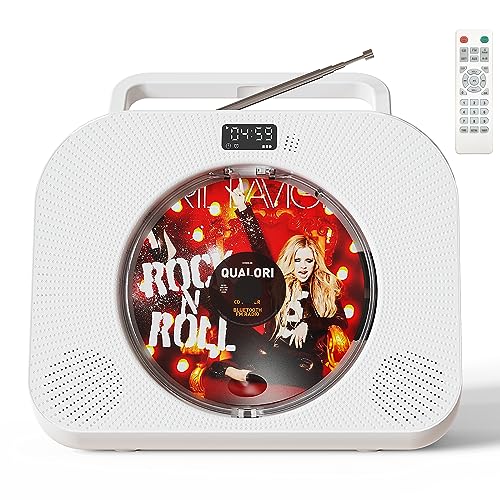 QUALORI CD Player Portable with Bluetooth Desktop Music Player Dual 並行輸入 Mp3 Player With Bluetooth QUALORI CD Player Portable With