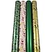 JAM PAPER Assorted Gift Wrap - Christmas Wrapping Paper - 180 Sq Ft Total - Lush Classic Christmas - 4 Rolls/Pack