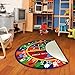 Furnish my Place 755 Shape 3'3 Round Kids ABC Alphabet Numbers Educational Area Rug, 3'3