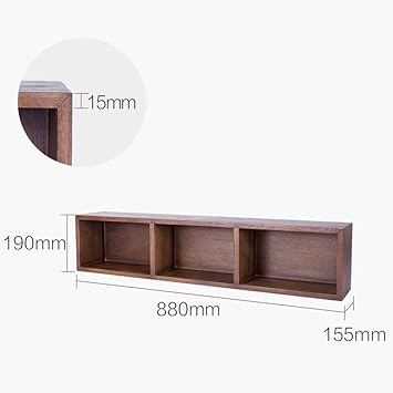 Sz Jiaojiao Massiv Holz Wand Rack Wand Wanddekoration Hangen Wand Gitter Wohnzimmer Tv Wand Multigrid Lagerregal Walnutcolor 880mm Amazon De Kuche Haushalt