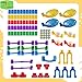 MarbleJungle Marble Run Mega Sets for Kids - Boys and Girls Educational STEM Building Game for Discovery and Learning - 106 Pieces (90 Maze Tracks + 16 Glass Marbles)
