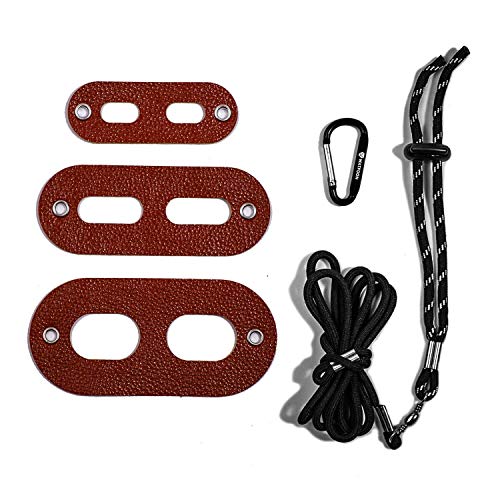 WATFOON Adjustable Bearded Dragon Harness Leash Pet-Friendly Leather Collar, 3 Pack (Different Size S, M, L) Reptile Lizard Leash for Reptiles Amphibians and Small Pet Animals, 5 Color Option (Red)