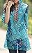 VonFon Womens Retro Colourful Floral Print Casual Slim Shirt Blouse Top