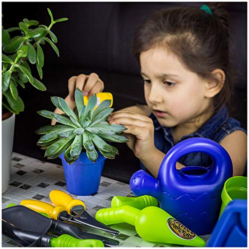 Liberty Imports My First Little Gardening Tool Box Set | 14 Piece Toy Mini Garden Tools Kit for Kids Pretend Play - Thumbnail 5