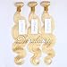 Dorabeauty #613 Platinum Blonde Hair 4×4 Lace Closure with 3 Bundles 100% Brazilian Remy Human Hair