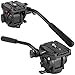 Fluid Head, Kamisafe KINGJOY VT-3510 Heavy Duty Video Camera Tripod Fluid Drag Pan Head with 1/4 3/8 Inch Screws Sliding Plate for DSLR Camera Video Camcorder Shooting Filming, Load up to 11lbs/5kg