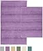 Garland Rug 2-Piece Essence Nylon Washable Bathroom Rug Set, Purple