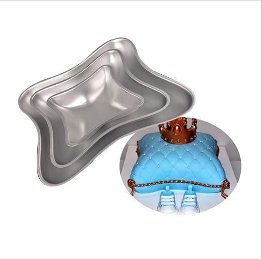 Amazon Com Aluminum Pillow Cake Baking Pan 3 Piece Set With 7 5