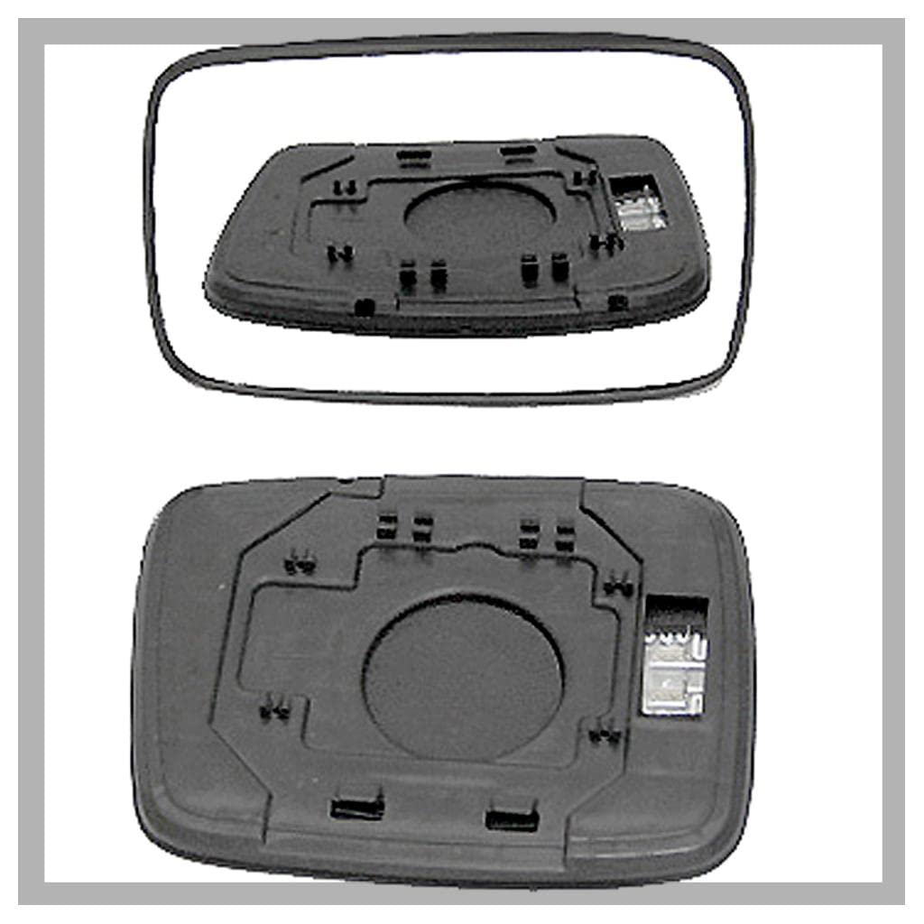 Fits to Nissan X Trail 2001 to 2007 Heated, Silver Wing/Door Mirror Glass Including Base Plate LH(Passenger Side)