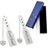 Good Girl Spicy Bookmarks Gift - Dark Romance Stainless Steel Bookmarks for Women Book Lovers on Graduation Birthday Christmas Valentine's Day (Silver 2pcs)