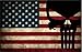 Reflective Grunge US Flag with Punisher Decal 4