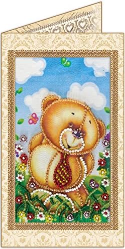 Postcard bead embroidery kit "Dear Dad" stitch craft