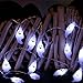 WesGen Christmas Lights，Snowflake String Lights Battery Operated Waterproof 20ft, 40 LED Fairy Lights for Xmas Garden Patio Bedroom Party Decor Christmas Decorations