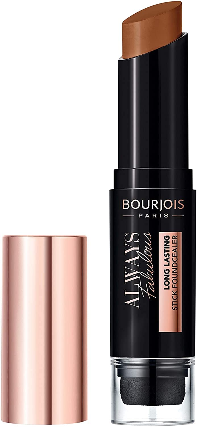Bourjois Always Fabulous 24 Hour 2-in-1 Foundation and Concealer Stick with Blender, 600 Chocolate