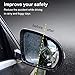 RBHK 4 Pcs Car Rearview Mirror Film, Anti Fog Film Rainproof Rear View Mirror Film Protector for Car Mirrors Side Windows (2 Oval Mirror Film + 2 Rec Side Window Film)