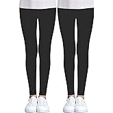 iLover Toddler Girls Cute Stretch Athletic Leggings Little Kids High Waisted Yoga Pants Ankle Length