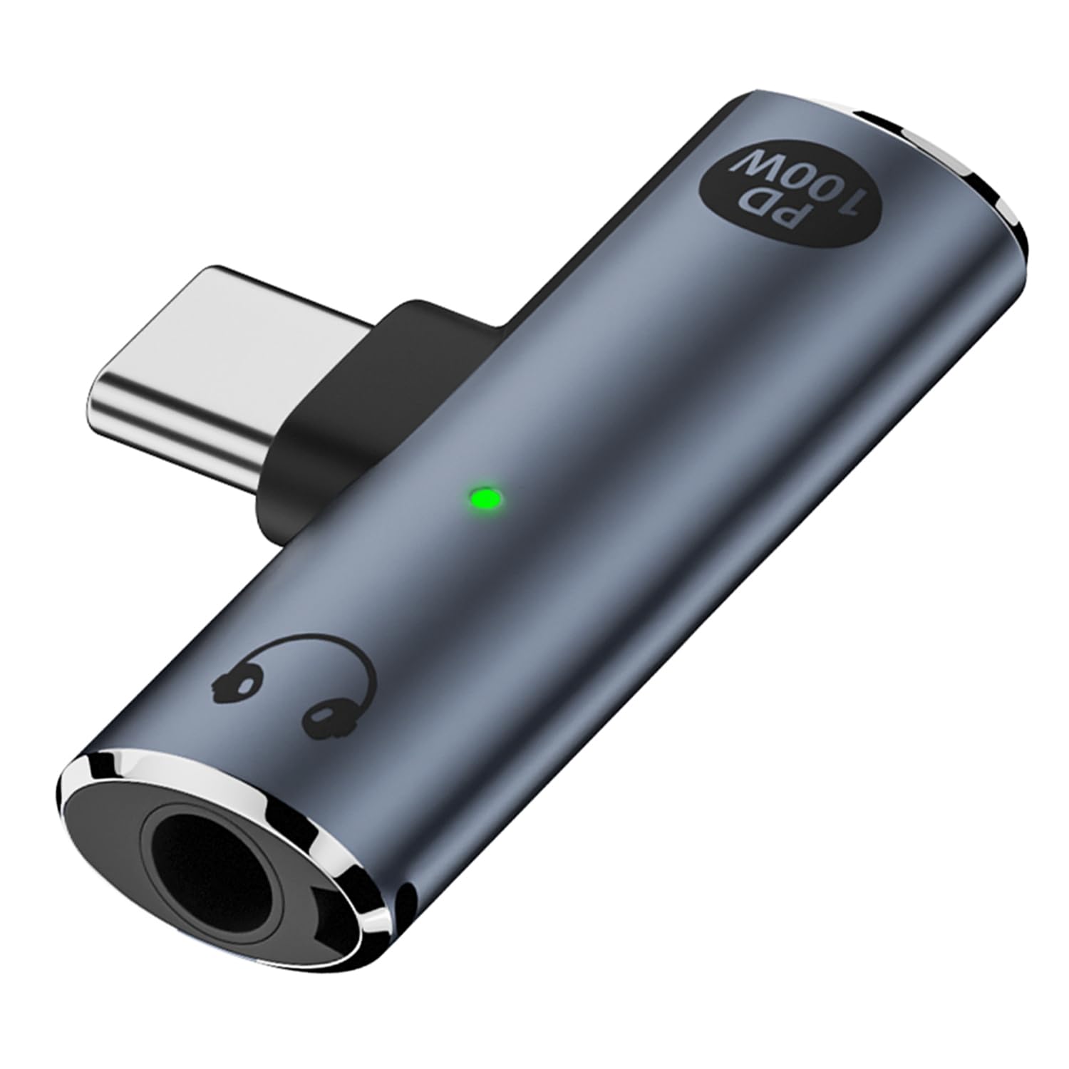 Photo 1 of Jadebones USB C to Audio Jack Adapter with 100W Fast Charging, 2-in-1 USB Type-C to 3.5mm Female Headphone Compatible with iPhone 16/15 Series, iPad, MacBook and More (Grey)
