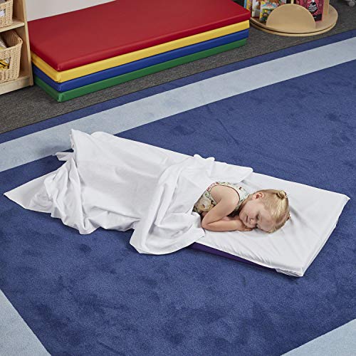 ECR4Kids ELR026 Daycare Cot Rest Time Blanket for Kids, White (12Pack
