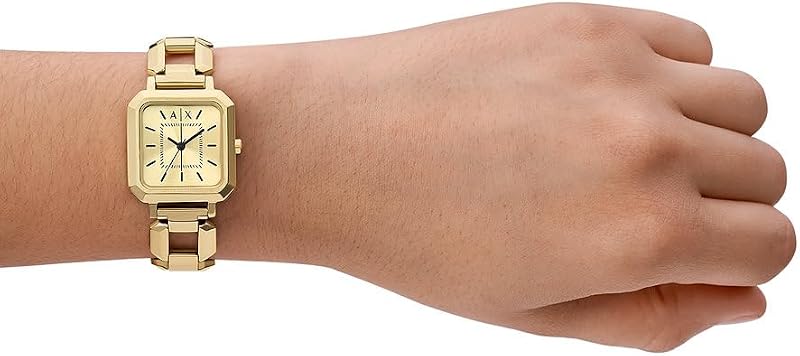 Montre pour femmes, Quartz Mouvement à trois aiguilles et boîtier de 27 mm avec bracelet en acier inoxydable