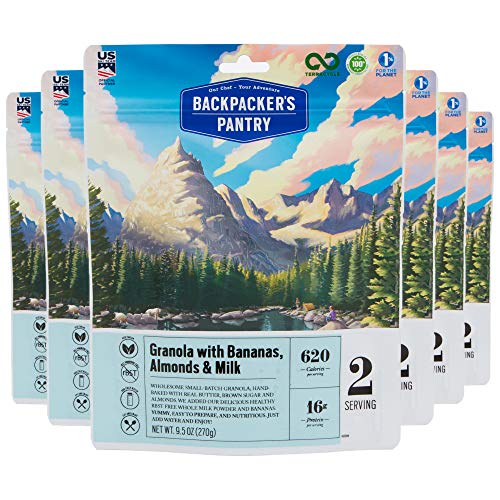 Granola with Bananas, Almonds & Milk, 16 Grams of Protein, Vegetarian, 9.5 oz/pouch, 2 Servings Pouches, 6 Count