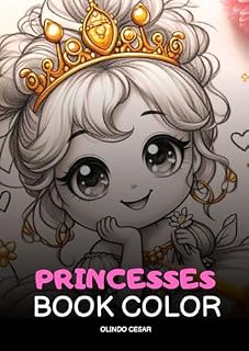 Livro PRINCESS COLOR BOOK: 20 PAGES TO RELAX
