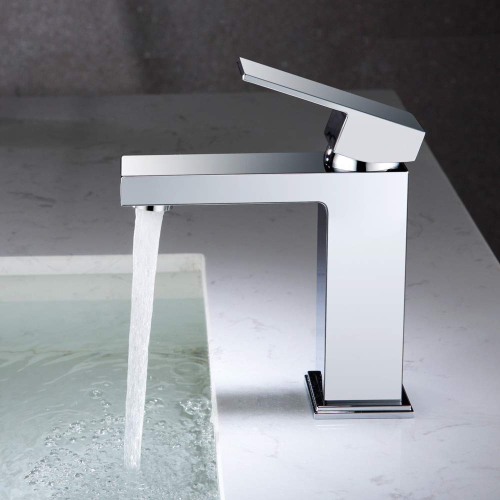 DUTRIX-Grifos-de-Lavabo-Cuadrado-Cromo-Cuenca-Fontaneria-de-Bano-Asa-unica-Agujero-unico-Nucleo-de-Valvula-de-Ceramica