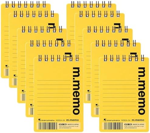 Maruman M.Memo Mini Notepad (N595A-52), Narrow Ruled, Twin Ring