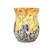 COOSA Ocean Wave Glass Candle Warmers Wax Warmers Electric Incense Essential Oil Warmer Fragrance Warmer Night Light for Home Office Bedroom Aroma Decorative Lamp for Gifts & Decor