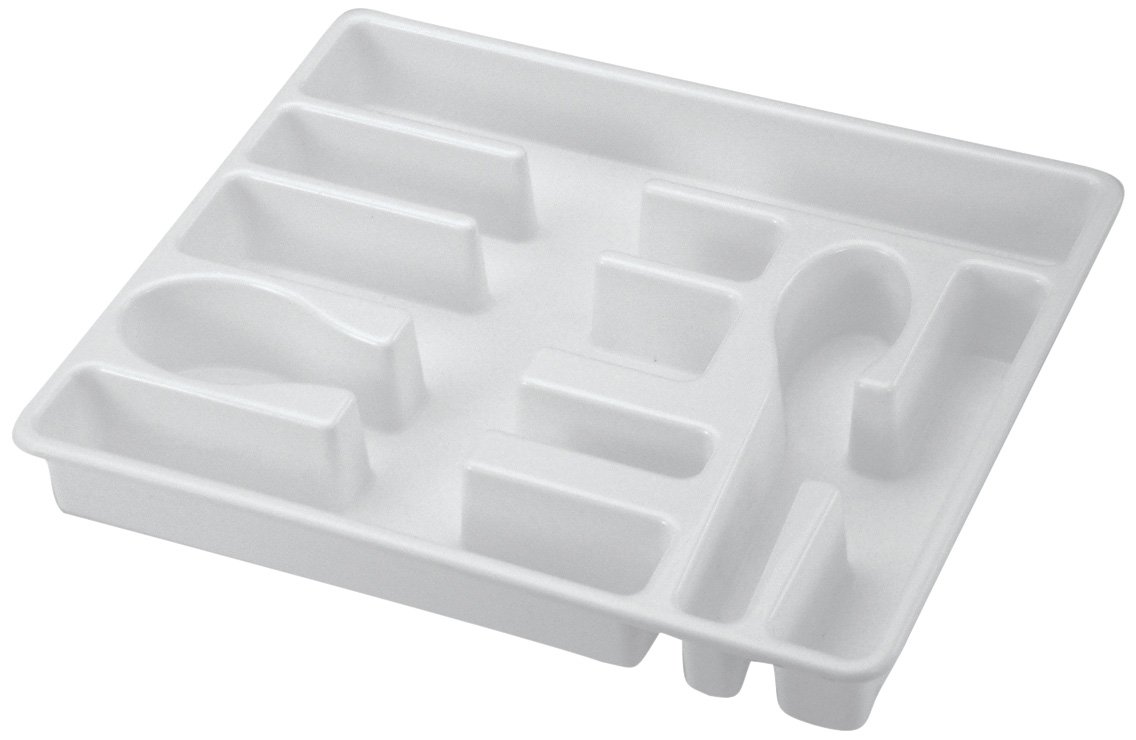 United Solutions Ba0010 White Plastic Cutlery Tray And Utensil
