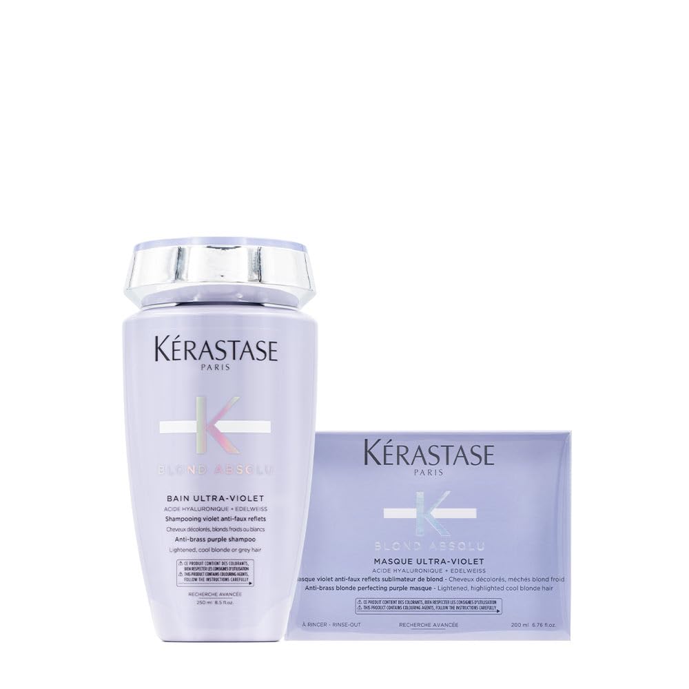 Kérastase Blond Absolu Bain Ultra-Violet 250ml & Masque Ultra-Violet 200ml Duo