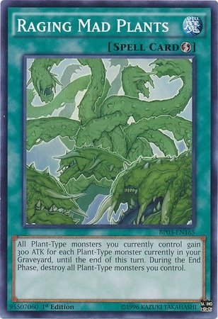 Yu-Gi-Oh! - Raging Mad Plants (BP03-EN165) - Battle Pack 3: Monster League - 1st Edition - Common