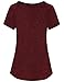 MISS FORTUNE Short Sleeve Workout Shirt Clothes for Women, Ladies Gym Active Wear Slimming Running Tshirt Top Misses Raglan Exercise Tees Soft Cozy Sassy Beautiful V Neck Triblend, Wine Red 1X