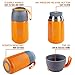 ENERGIFY Vacuum Insulated Food Jar Wide Mouth 24 Oz Soup Thermo with Folding Spoon - Thermal Lunch Containers for Kids & Adults - Leak Proof Stainless Steel Thermos for Hot Food Keep 12H and Cold 24H