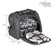 Picnic Basket Tote | Picnic Shoulder Bag Set | Stylish All-in-One Portable Picnic Bag for 4 with Complete Cutlery Set | Salt/Pepper Shakers | Cheese Board | Cooler Bag for Camping | Insulated Tote Bag